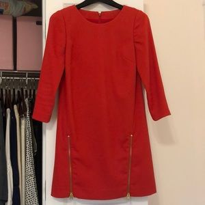 Red long sleeve J. Crew dress!